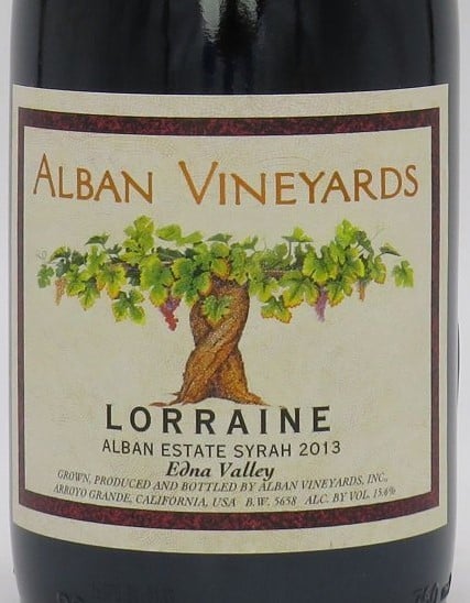 Alban Vineyards Lorraine Estate Vineyard 2013 750ml