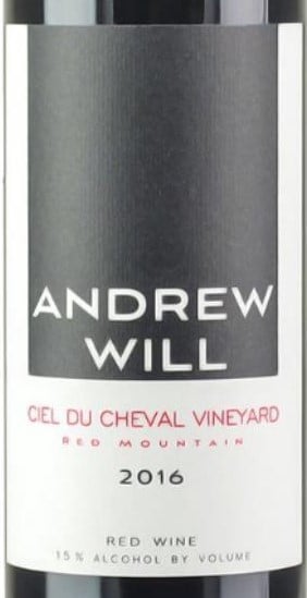 Andrew Will Ciel du Cheval Vineyard Red Mountain 2016 750ml
