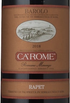 Ca' Rome Barolo Romano Marengo Rapet 2018 750ml