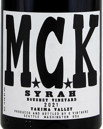 Charles Smith K Vintners  M.C.K. Motor City Kitty Syrah 2021 750ml