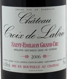 Chateau Croix de Labrie St. Emilion 2006 750ml