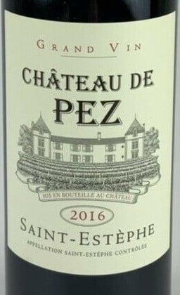 Chateau de Pez St. Estephe 2016 750ml