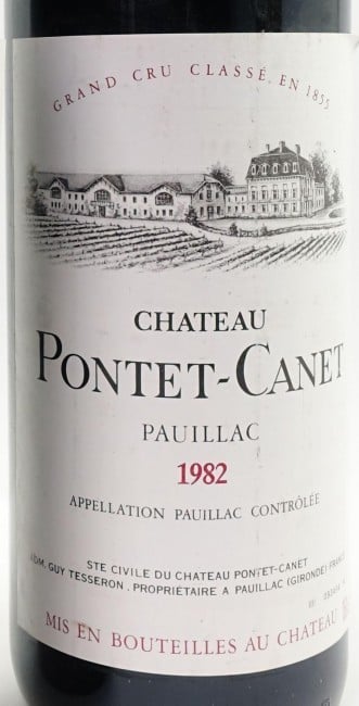 Chateau Pontet Canet Pauillac 1982 1.5L