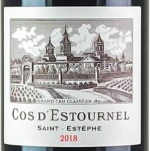Chateau Cos d'Estournel St. Estephe 2018 750ml