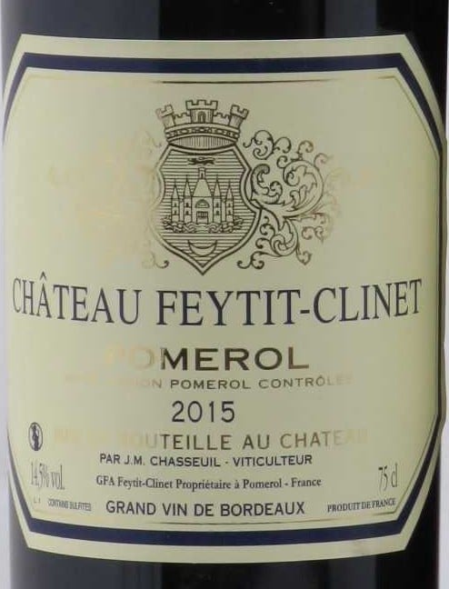 Chateau Feytit Clinet Pomerol 2015 750ml