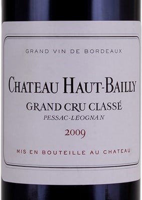 Chateau Haut Bailly Pessac Leognan 2009 750ml