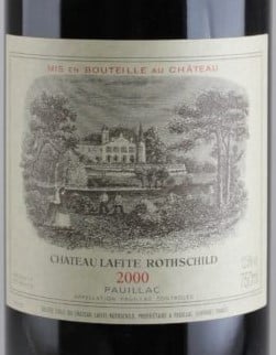 Chateau Lafite Rothschild Pauillac 2000 750ml