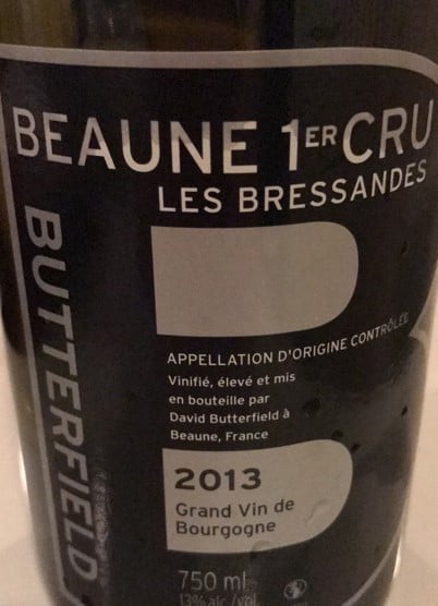 David Butterfield Les Boucherottes Beaune Premier Cru 2013 750ml