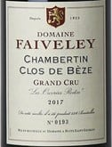 Domaine Faiveley  Chambertin Clos de Beze Les Ouvrees Rodin Grand Cru 2017 750ml