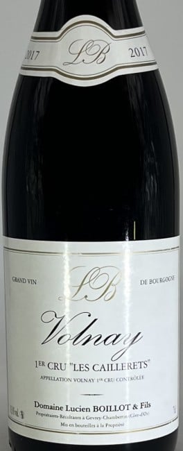 Domaine Lucien Boillot & Fils  Les Caillerets Volnay Premier Cru 2017 750ml