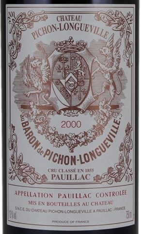 Chateau Pichon-Longueville Baron Pauillac 2000 750ml