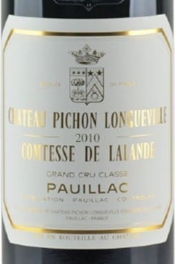 Chateau Pichon Longueville Comtesse de Lalande Pauillac 2010 750ml