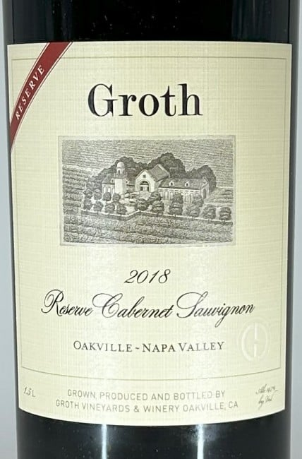 Groth  Reserve Cabernet Sauvignon Oakville 2018 1.5L