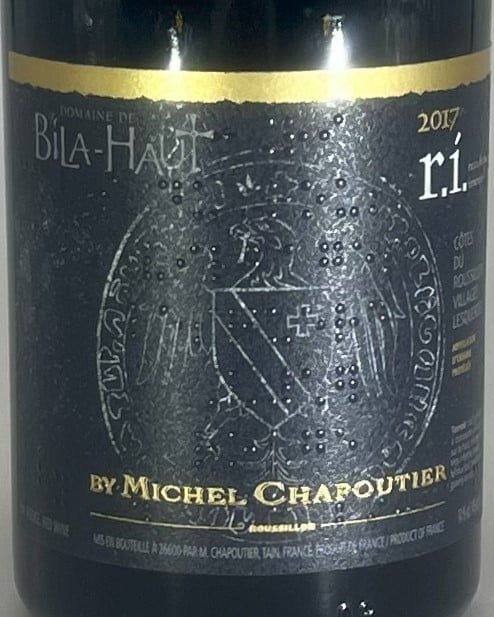 M. Chapoutier  Domaine de Bila Haut Cotes du Roussillon Villages Lesquerde R.I. 2017 750ml