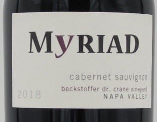 Myriad Cellars Beckstoffer Dr. Crane Vineyard 2018 750ml