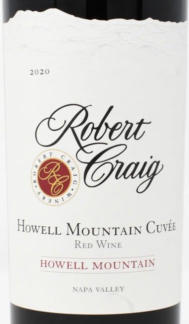 Robert Craig Winery Howell Mountain Cuvee Red 2020 750ml