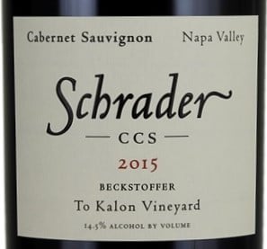 Schrader Cellars Beckstoffer To Kalon Vineyard CCS 2015 750ml