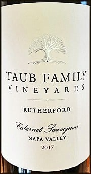 Taub Family Vineyards Rutherford Cabernet Sauvignon 2017 750ml