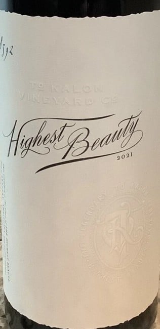 To Kalon Vineyard Company Highest Beauty Cabernet Sauvignon 2021 750ml