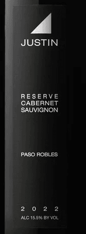 Justin Vineyards Reserve Cabernet Sauvignon 2022 750ml