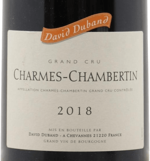 Domaine David Duband Charmes-Chambertin Grand Cru 2018 750ml