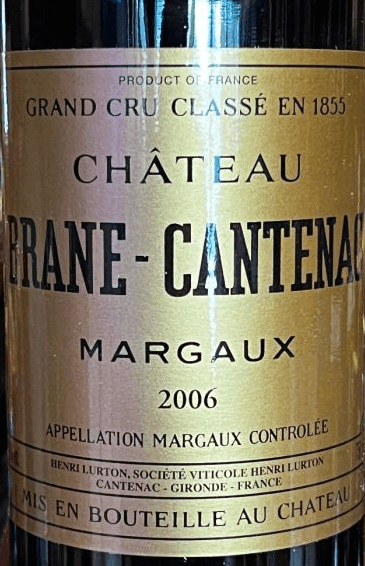 Chateau Brane Cantenac Margaux 2006 750ml