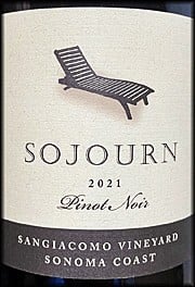 Sojourn Cellars Sangiacomo Vineyard Pinot Noir 2021 750ml