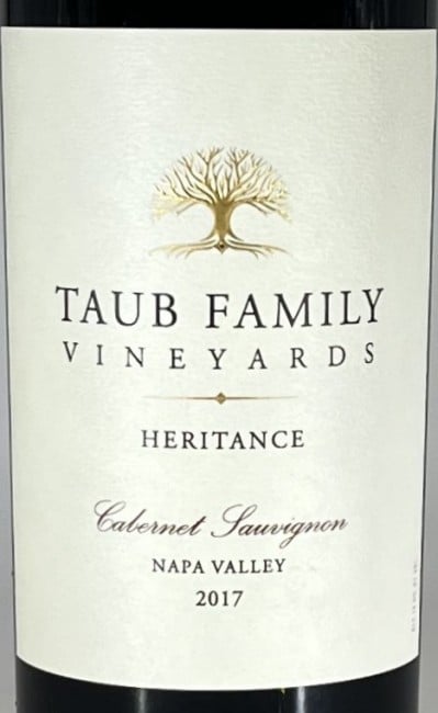 Taub Family Heritance Napa Valley Cabernet Sauvignon 2017 750ml