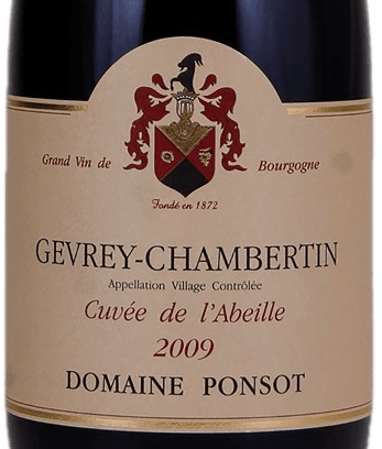 Domaine Ponsot Gevrey-Chambertin Cuvee de l'Abeille 2009 750ml