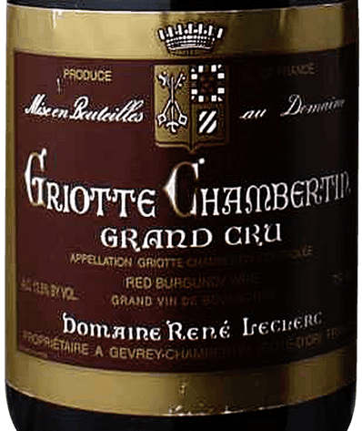 Domaine Rene Leclerc Griotte-Chambertin Grand Cru 2009 750ml