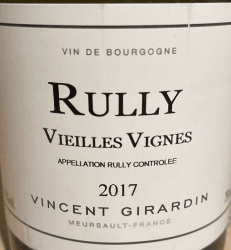 Vincent Girardin Rully Vieilles Vignes Blanc 2017 750ml