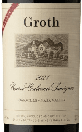 Groth Reserve Cabernet Sauvignon Oakville 2021 750ml