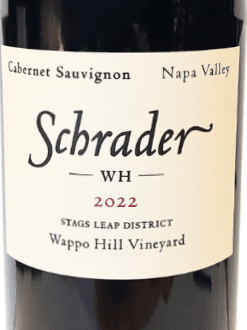 Schrader Cellars Wappo Hill Vineyard Cabernet Sauvignon 2022 750ml