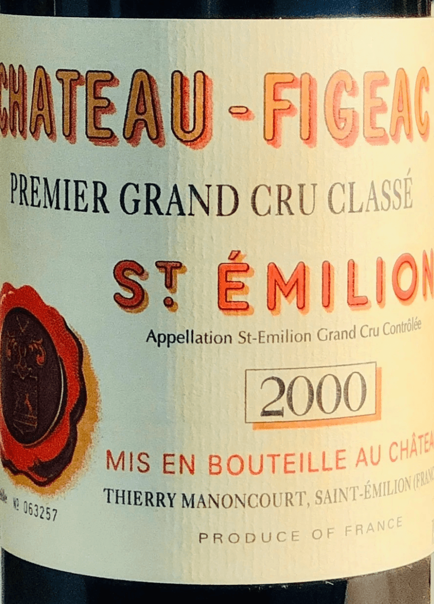 Chateau Figeac Saint-Emilion 2000 750ml