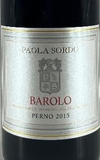 Paola Sordo Barolo 2015 750ml