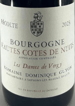 Domaine Dominique Guyon Bourgogne Hautes Cotes de Nuits Les Dames de Vergy Rouge 2023 750ml