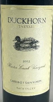 Duckhorn Vineyards Rector Creek Vineyard Estate Grown Cabernet Sauvignon 2012 750ml