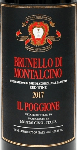 Il Poggione Brunello di Montalcino Tuscany 2017 750ml