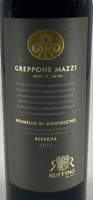Ruffino Greppone Mazzi Riserva Brunello di Montalcino 2017 750ml