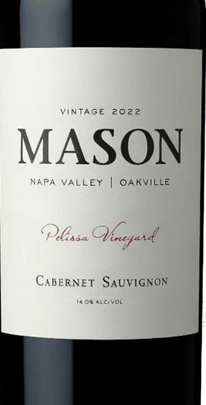 Mason Cellars Pelissa Vineyard Cabernet Sauvignon Oakville 2022 750ml